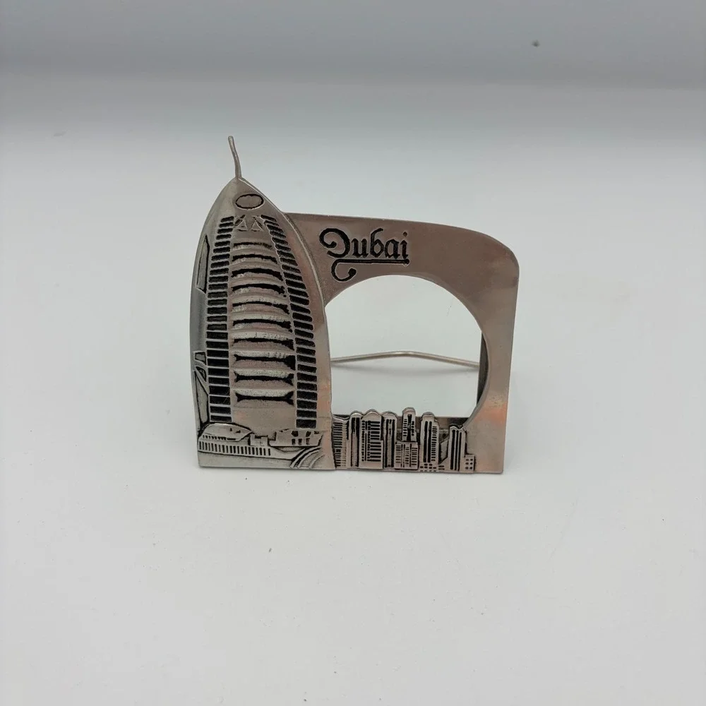 Dubai Souvenir Metal Building Skyline Photo Frame Desk Display